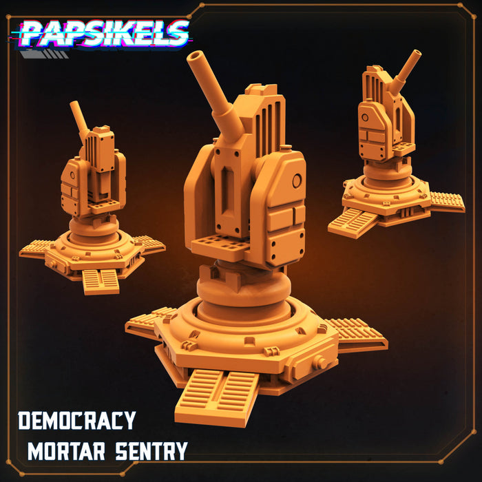 Democracy Mortar Sentry | Democracy Troopers | Sci-Fi Miniature | Papsikels