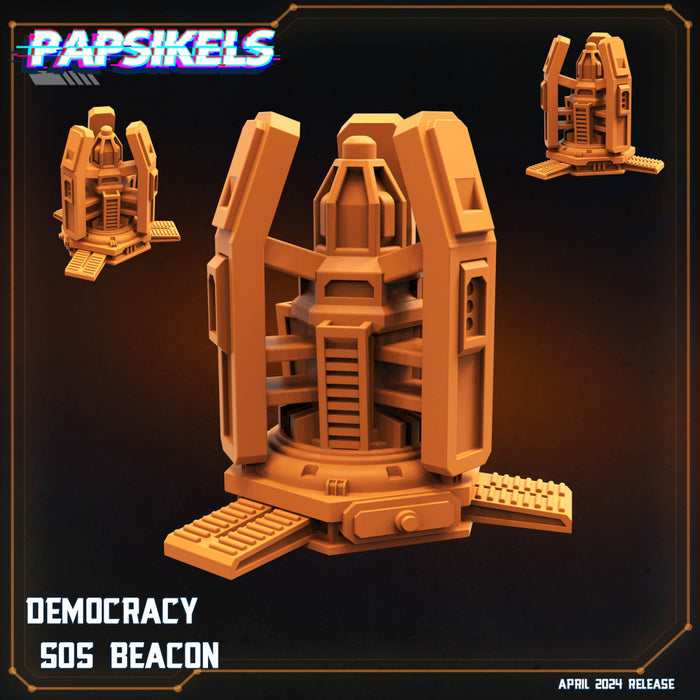 Democracy SOS Beacon | Democracy Troopers | Sci-Fi Miniature | Papsikels