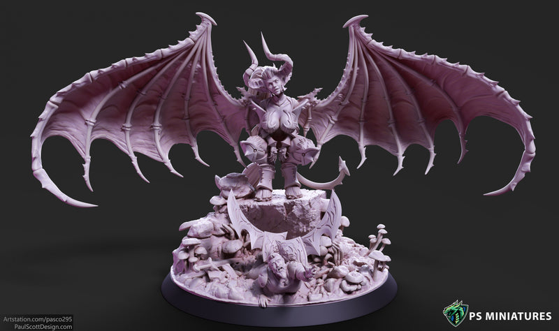 Greater Demonic Valkyrie | Demonics | Fantasy Miniature | PS Miniatures