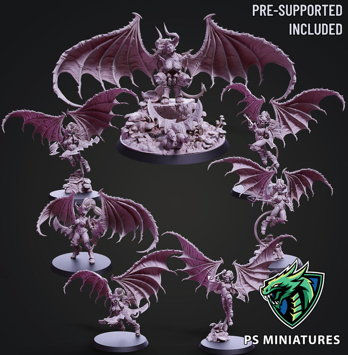 Demonic Harpy & Valkyrie Miniatures | Demonics | Fantasy Miniature | PS Miniatures