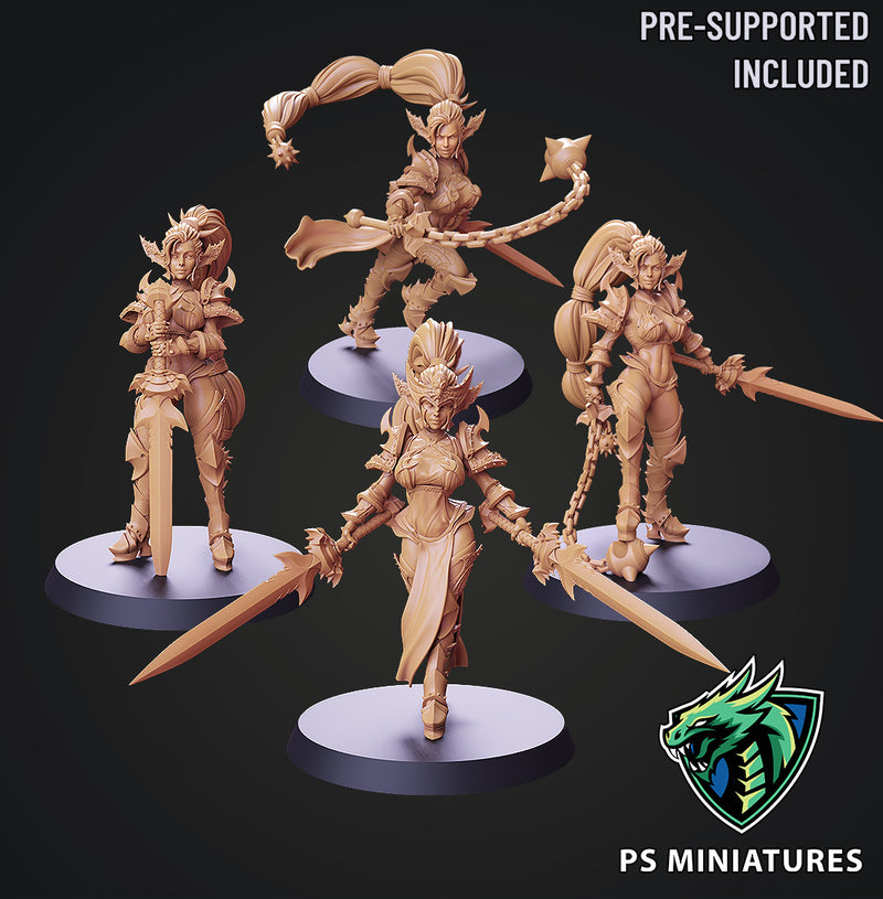 Drow Legionnaire Miniatures | Drow Legionnaires | Fantasy Miniature | PS Miniatures