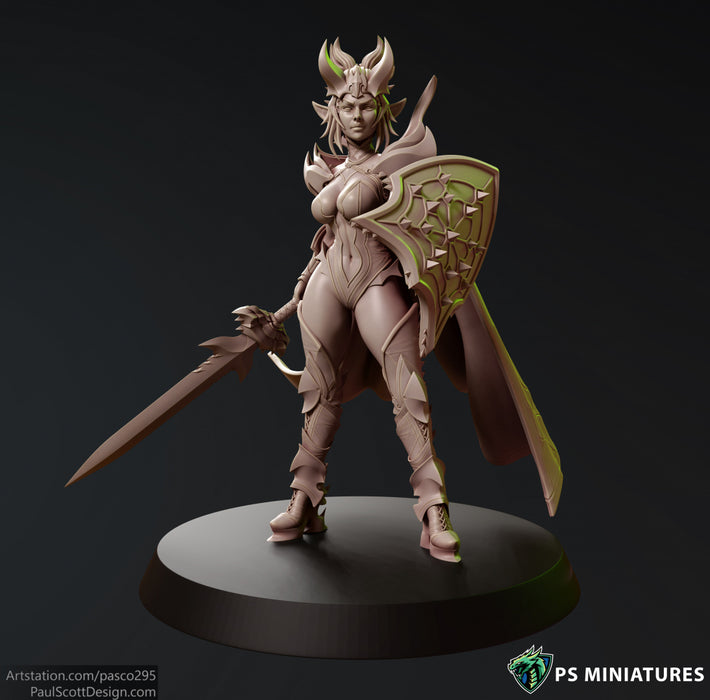 Drow Sorceress Elite (Pose 1) | Fantasy Miniature | PS Miniatures