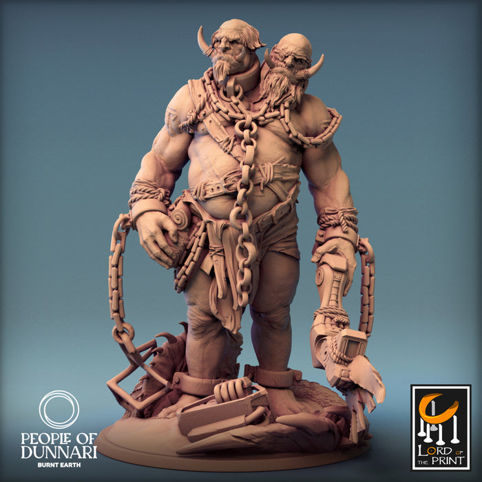 Sand Ettin A | People of Dunnari | Fantasy Miniature | Rescale Miniatures