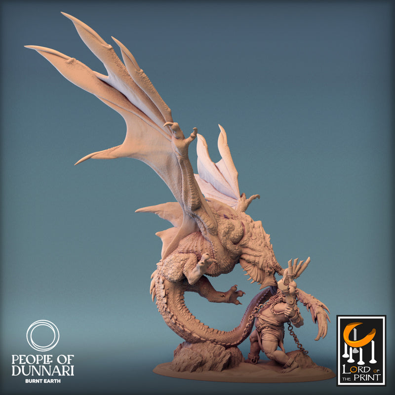 Sand Wyvern B | People of Dunnari | Fantasy Miniature | Rescale Miniatures