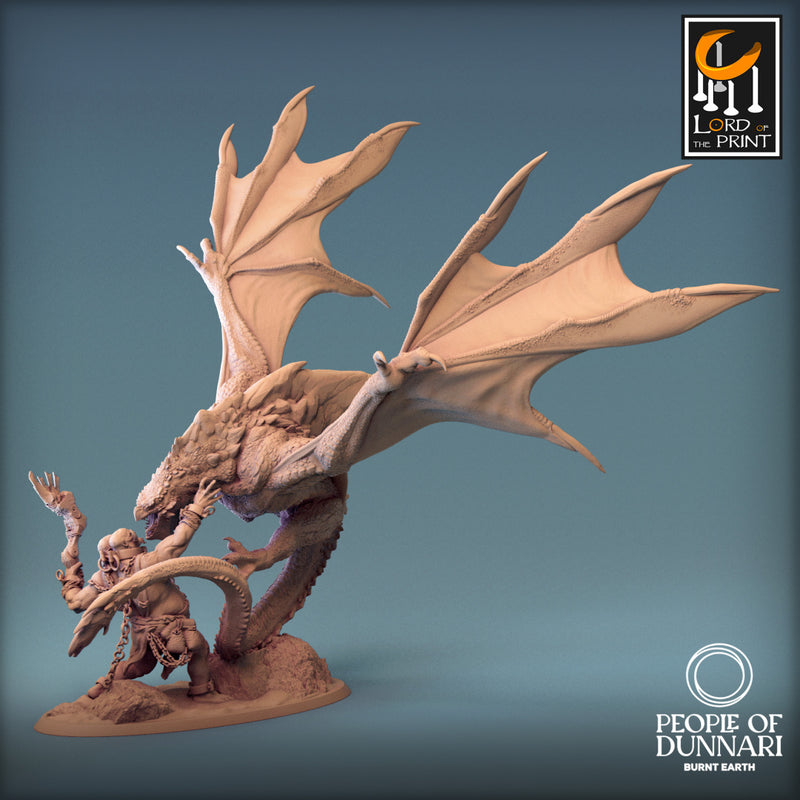 Sand Wyvern B | People of Dunnari | Fantasy Miniature | Rescale Miniatures