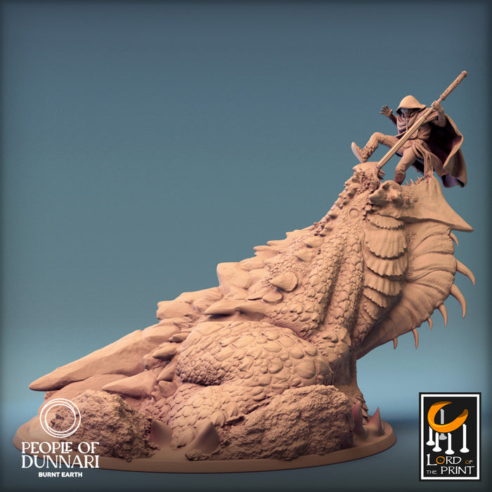 Sand Wyvern C | People of Dunnari | Fantasy Miniature | Rescale Miniatures