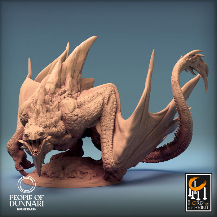Sand Wyvern A | People of Dunnari | Fantasy Miniature | Rescale Miniatures