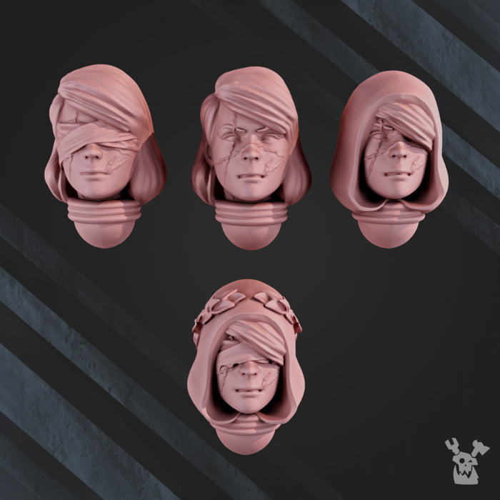 4x Holy Elizabeth Heads | DakkaDakka | Sci-Fi Grimdark Custom Bitz Wargaming Miniatures 28mm 32mm