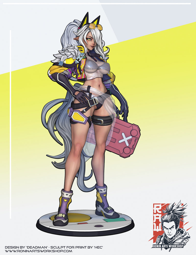 Sci-Fi Elf Girl | Pin-Up Statue Fan Art Miniature Unpainted | Ronin Arts Workshop