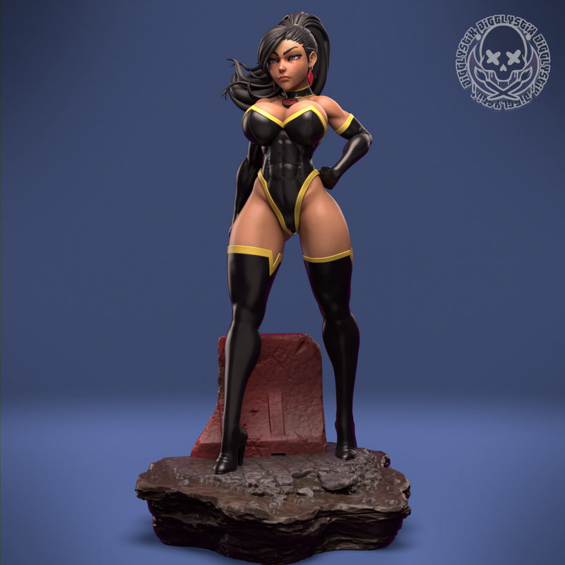 Evil Woman of Steel | Pin-Up Statue Fan Art Miniature Unpainted | Jigglystix