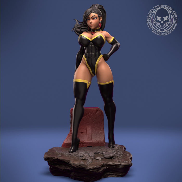 Evil Woman of Steel | Pin-Up Statue Fan Art Miniature Unpainted | Jigglystix