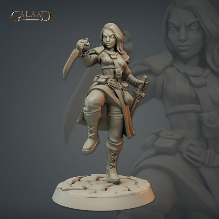 Female Bandit D | Thieves Guild | Fantasy Miniature | Galaad Miniatures
