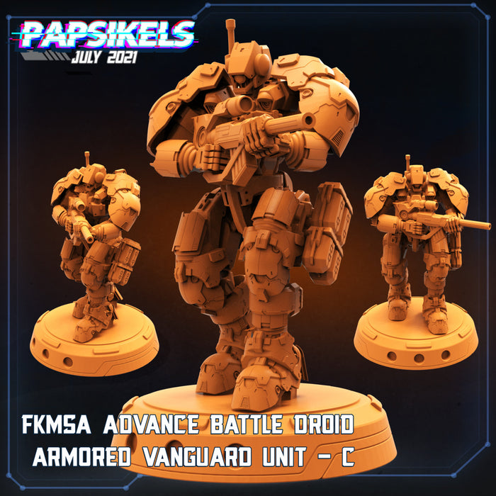 FKMSA Droid Vanguard C | Cyberpunk | Sci-Fi Miniature | Papsikels