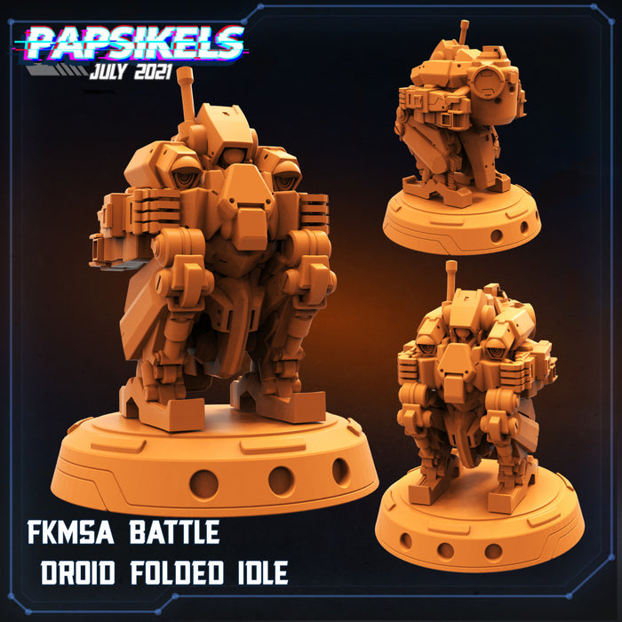 FKMSA Droid Folded | Cyberpunk | Sci-Fi Miniature | Papsikels