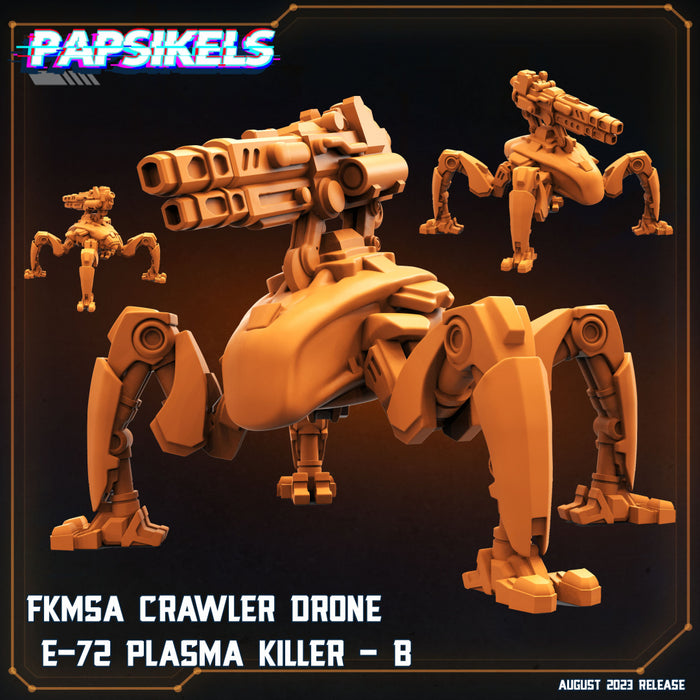 FKMSA Crawler Drone E-72 Plasma Killer B | Xeno Wars Genesis | Sci-Fi Miniature | Papsikels