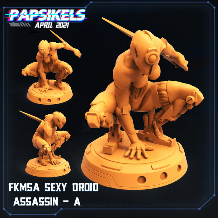 FKMSA Sexy Droid Assassin A | Cyberpunk | Sci-Fi Miniature | Papsikels