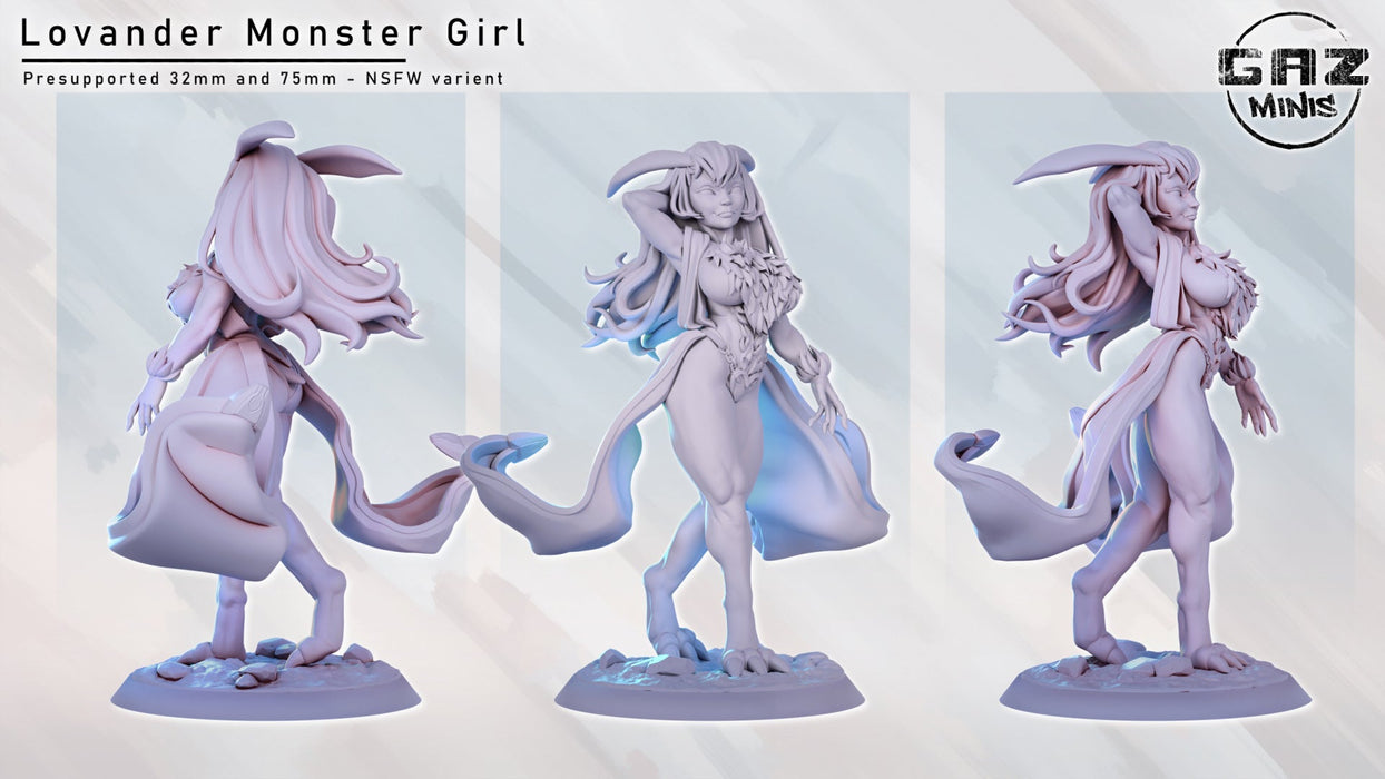 Lovander Monster Girl (75mm) | Pin-up | Fantasy Miniature | Gaz Minis