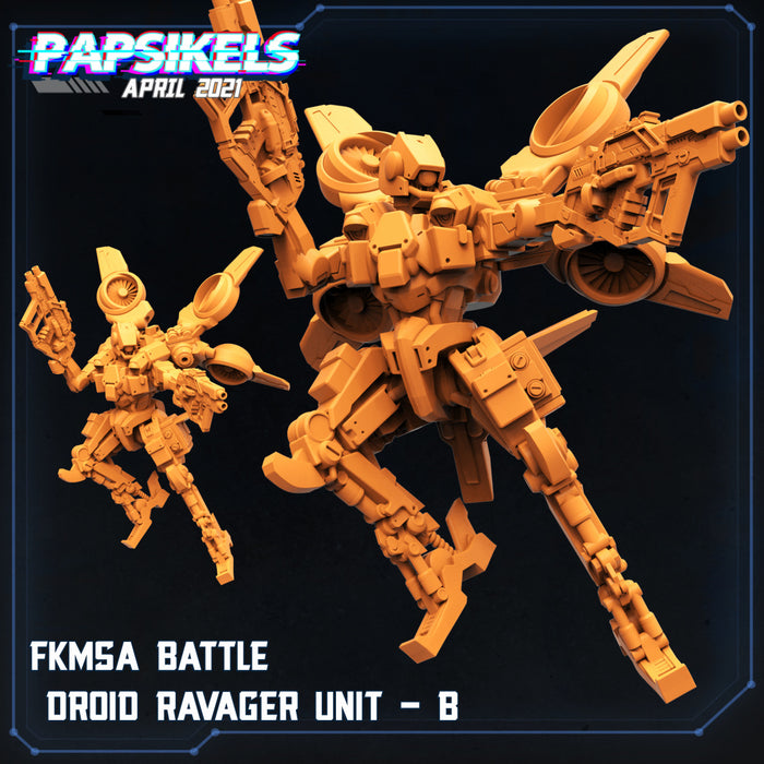 FKMSA Battle Droid Ravager B | Cyberpunk | Sci-Fi Miniature | Papsikels
