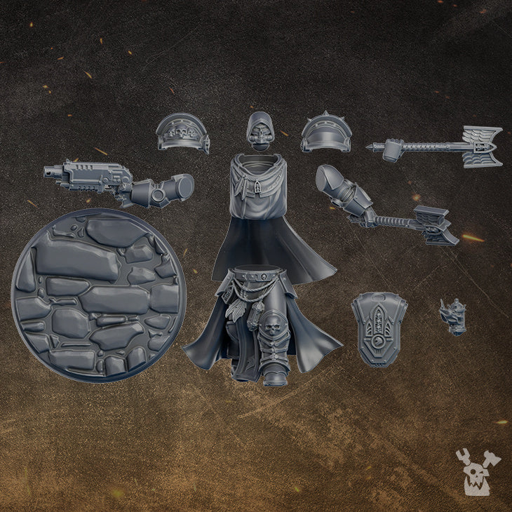 Sir Gawein | Black Gryphons | DakkaDakka | Sci-Fi Grimdark Wargaming Miniature 28mm 32mm