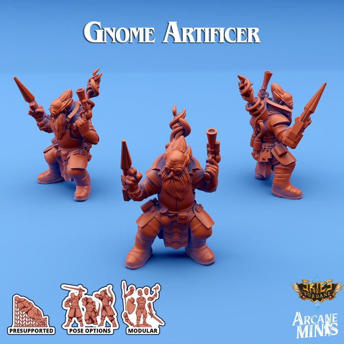 Gnome Artificer C | Skies of Sordane | Fantasy Miniature | Arcane Minis