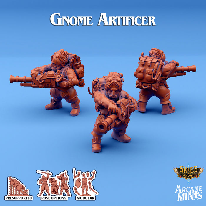 Gnome Artificer A | Skies of Sordane | Fantasy Miniature | Arcane Minis