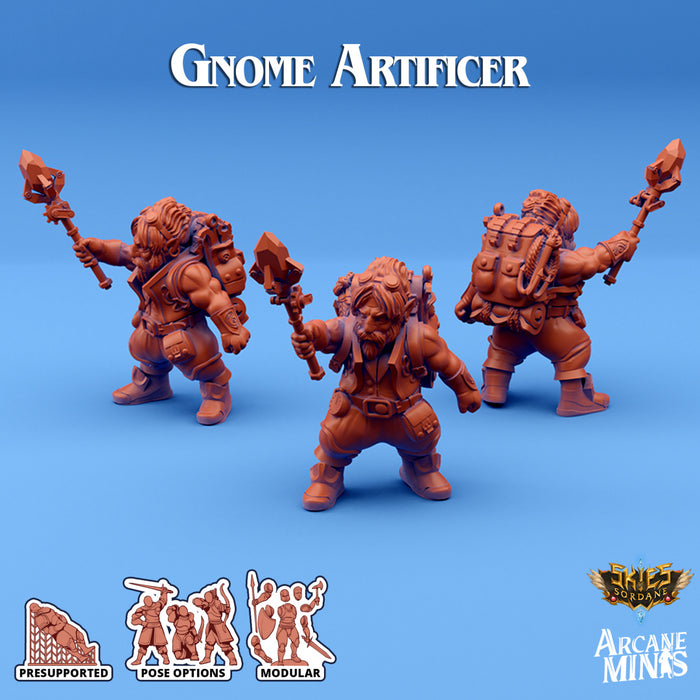 Gnome Artificer B | Skies of Sordane | Fantasy Miniature | Arcane Minis