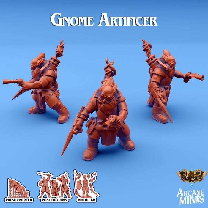 Gnome Artificer D | Skies of Sordane | Fantasy Miniature | Arcane Minis