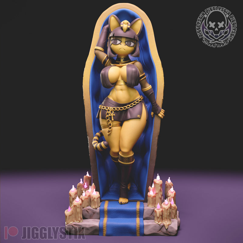 Bastet the Egyptian Cat Goddess B | Pin-Up Statue Fan Art Miniature Unpainted | Jigglystix