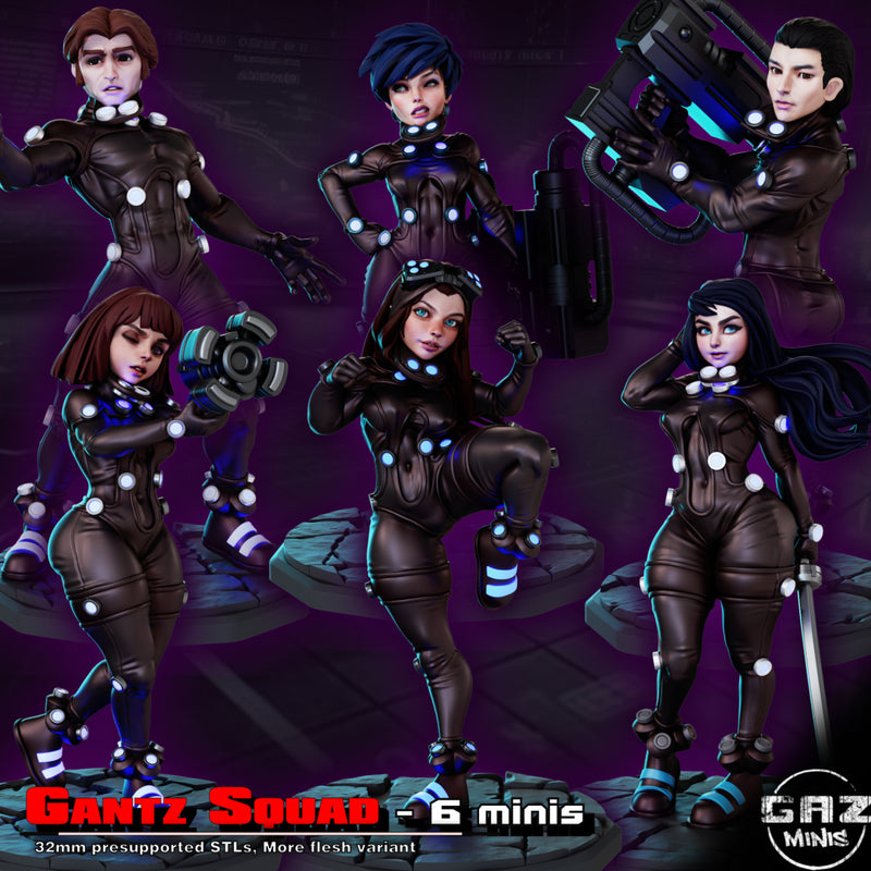 Gantz Squad Miniatures | Fantasy Pin-Up | Fantasy Miniature | Gaz Minis