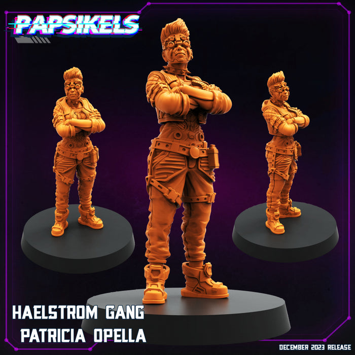 Halestrom Gang Patricia Opella | Cyberpunk | Sci-Fi Miniature | Papsikels