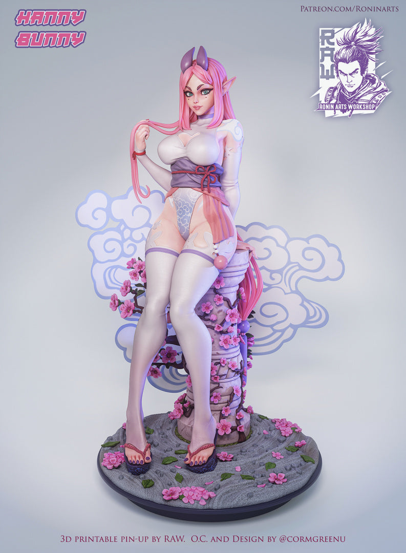 Hanny Bunny | Pin-Up Statue Fan Art Miniature Unpainted | Ronin Arts Workshop
