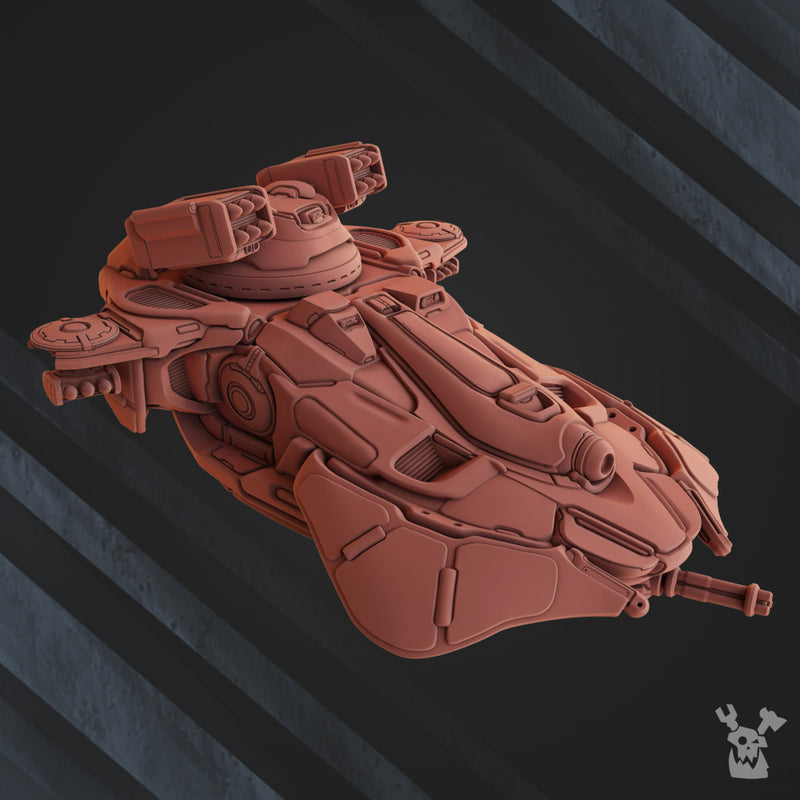 Hover Tank of Black Sun Covenant (Missile) | Greater Good | DakkaDakka | Sci-Fi Grimdark Wargaming Miniature 28mm 32mm
