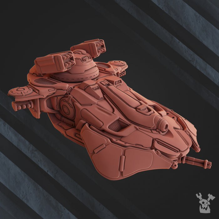 Hover Tank of Black Sun Covenant (Missile) | Greater Good | DakkaDakka | Sci-Fi Grimdark Wargaming Miniature 28mm 32mm