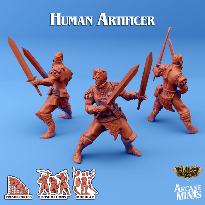 Human Artificer B | Skies of Sordane | Fantasy Miniature | Arcane Minis