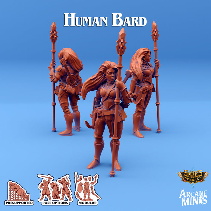 Human Bard B | Skies of Sordane | Fantasy Miniature | Arcane Minis