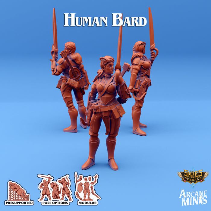 Human Bard A | Skies of Sordane | Fantasy Miniature | Arcane Minis