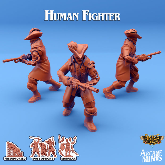 Human Fighter E | Skies of Sordane | Fantasy Miniature | Arcane Minis