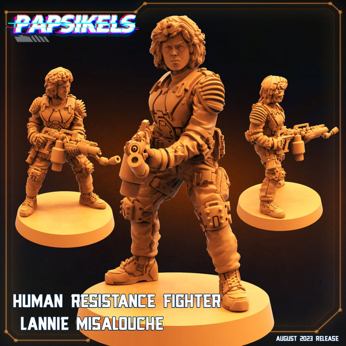 Resistance Fighter Lannie Misalouche | Xeno Wars Genesis | Sci-Fi Miniature | Papsikels