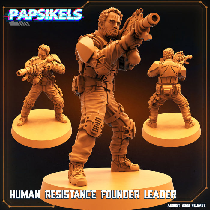 Resistance Founder Leader | Xeno Wars Genesis | Sci-Fi Miniature | Papsikels