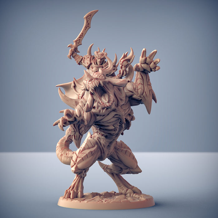 Ildamos on Rourazaak the Infernal | Abyss Demons | Fantasy D&D Miniature | Artisan Guild