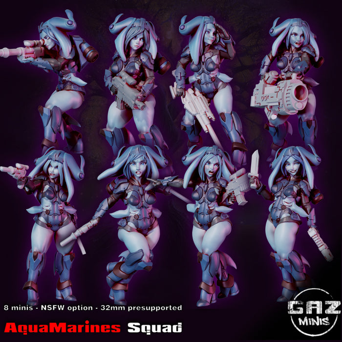 Aquamarines Squad Miniatures | Pin-up | Fantasy Miniature | Gaz Minis