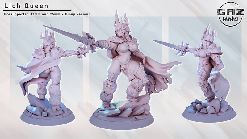 Lich Queen | Fantasy Pin-Up | Fantasy Miniature | Gaz Minis
