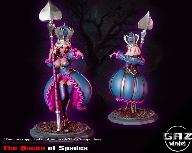Queen of Spades | Fantasy Pin-Up | Fantasy Miniature | Gaz Minis