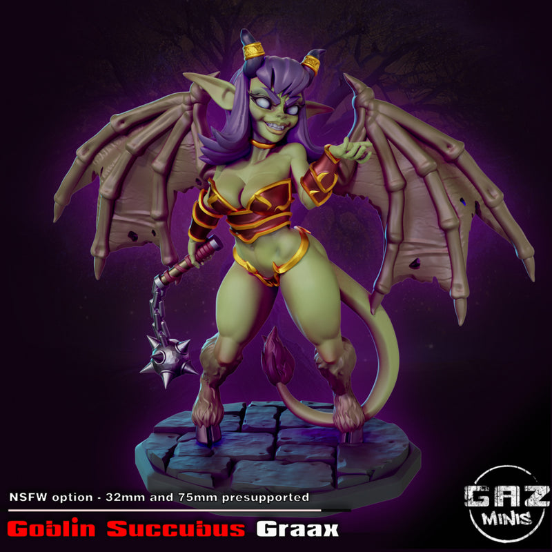 Succubus Graax | Fantasy Pin-Up | Fantasy Miniature | Gaz Minis