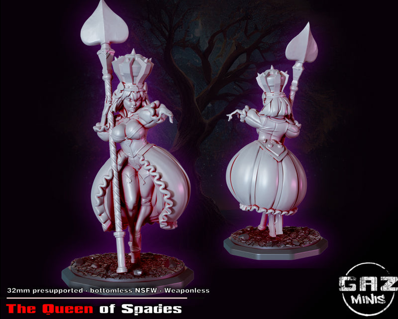 Queen of Spades | Fantasy Pin-Up | Fantasy Miniature | Gaz Minis