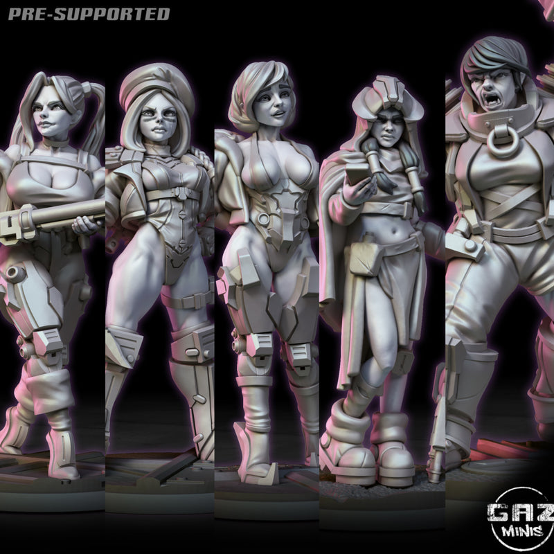 Female Warband Miniatures (Full Set) | Fantasy Miniature | Gaz Minis