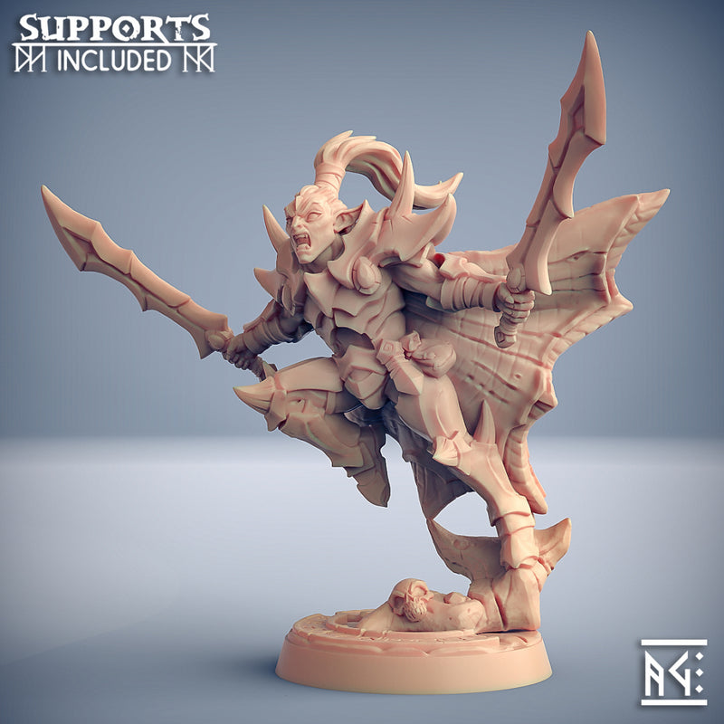 Khaladas Soulsplitter | Ashen Alfar Inquisitors | Fantasy D&D Miniature | Artisan Guild