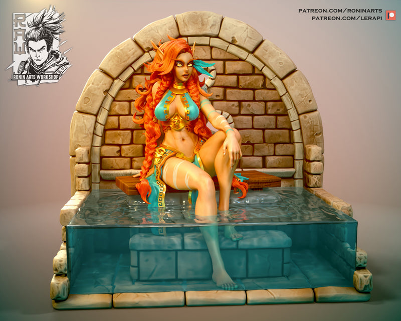 Kizandi | Pin-Up Statue Fan Art Miniature Unpainted | Ronin Arts Workshop