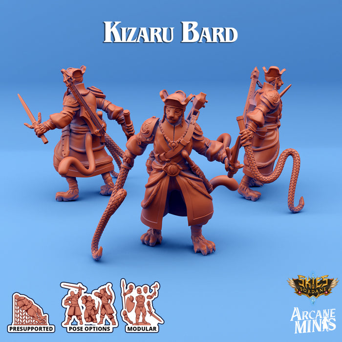 Kizaru Bard A | Skies of Sordane | Fantasy Miniature | Arcane Minis
