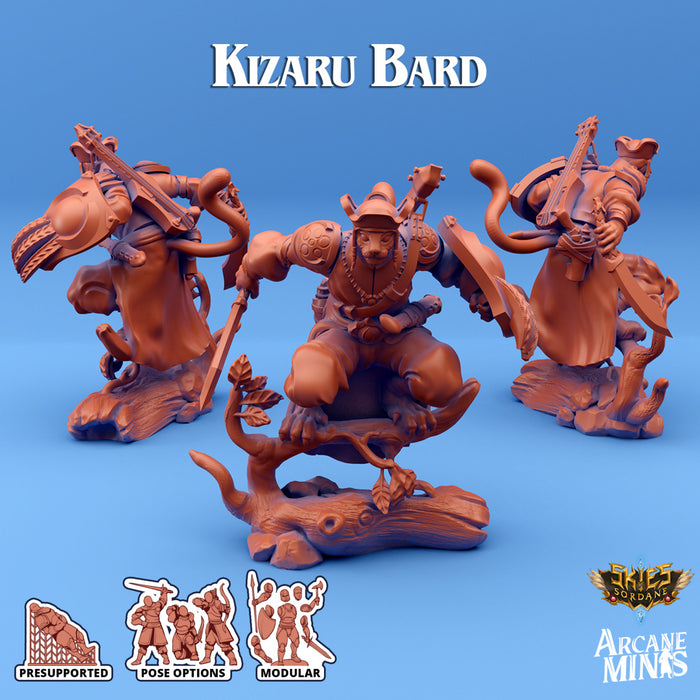 Kizaru Bard D | Skies of Sordane | Fantasy Miniature | Arcane Minis